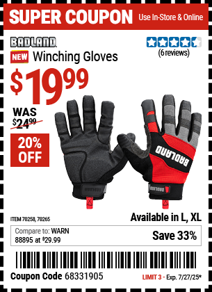 Harbor Freight Coupons, HF Coupons, 20% off - 70258