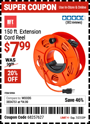 Harbor Freight Coupons, HF Coupons, 20% off - 58984