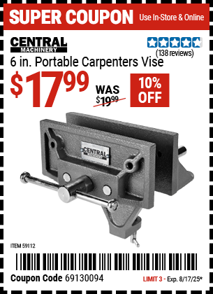 Harbor Freight Coupons, HF Coupons, 20% off - 59112