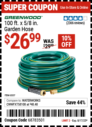 Harbor Freight Coupons, HF Coupons, 20% off - 63337
