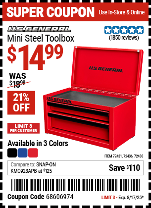 Harbor Freight Coupons, HF Coupons, 20% off - 72438