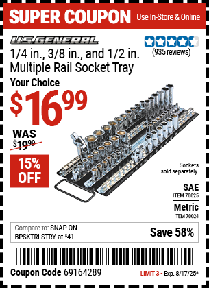 Harbor Freight Coupons, HF Coupons, 20% off - 1/4
