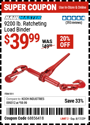 Harbor Freight Coupons, HF Coupons, 20% off - 5511