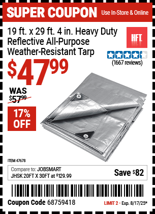 Harbor Freight Coupons, HF Coupons, 20% off - 19 Ft. X 29 Ft. 4