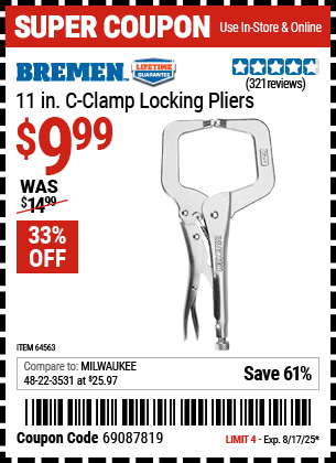 Harbor Freight Coupons, HF Coupons, 20% off - 64563