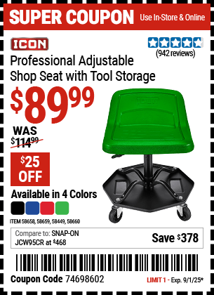 Harbor Freight Coupons, HF Coupons, 20% off - 58658