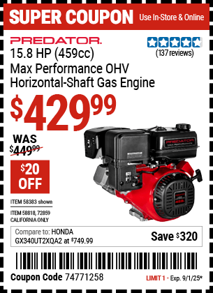 Harbor Freight Coupons, HF Coupons, 20% off - 72859