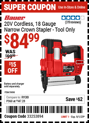 Harbor Freight Coupons, HF Coupons, 20% off - 59090