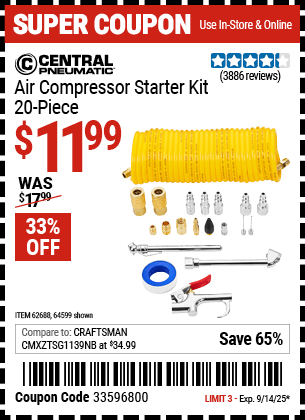 Harbor Freight Coupons, HF Coupons, 20% off - 62680