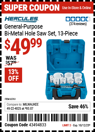 Harbor Freight Coupons, HF Coupons, 20% off - 13 Piece 3/4
