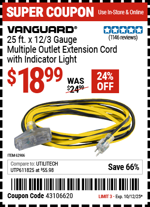 Harbor Freight Coupons, HF Coupons, 20% off - 62906
