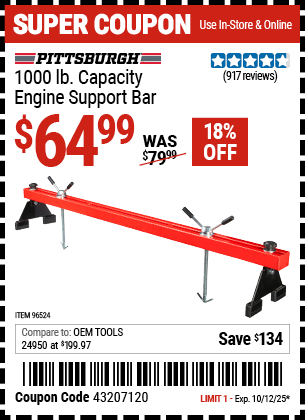 Harbor Freight Coupons, HF Coupons, 20% off - 96524
