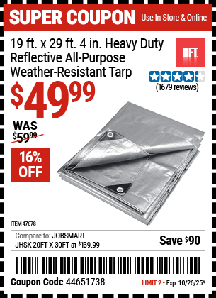 Harbor Freight Coupons, HF Coupons, 20% off - 19 Ft. X 29 Ft. 4