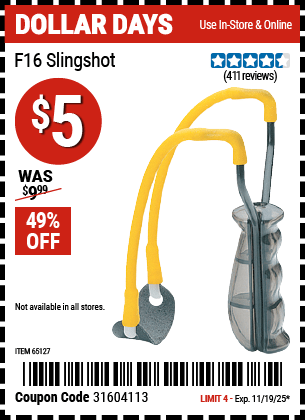 Harbor Freight Coupons, HF Coupons, 20% off - F16 Slingshot
