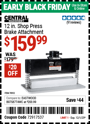 Harbor Freight Coupons, HF Coupons, 20% off - 70952