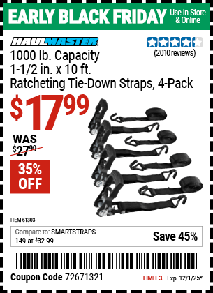Harbor Freight Coupons, HF Coupons, 20% off - 4 Piece 1-1/2
