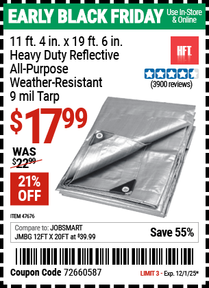 Harbor Freight Coupons, HF Coupons, 20% off - 11 Ft. 4