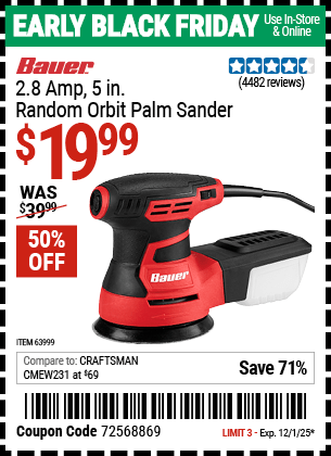Harbor Freight Coupons, HF Coupons, 20% off - Bauer 2.8 Amp 5