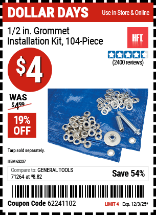 Harbor Freight Coupons, HF Coupons, 20% off - 104 Piece, 1/2