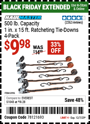 Harbor Freight Coupons, HF Coupons, 20% off - 4 Piece, 1