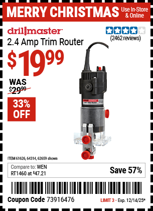 Harbor Freight Coupons, HF Coupons, 20% off - 1/4