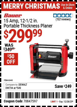 Harbor Freight Coupons, HF Coupons, 20% off - Bauer 15 Amp 12 1/2