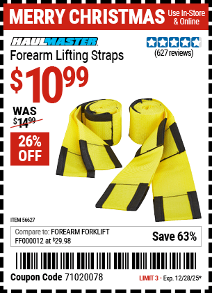Harbor Freight Coupons, HF Coupons, 20% off - Forearm Lifting Straps