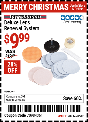 Harbor Freight Coupons, HF Coupons, 20% off - Lens Renewal Kit