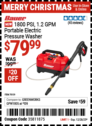 Harbor Freight Coupons, HF Coupons, 20% off - 70139