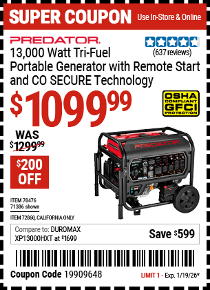 Harbor Freight Coupons, HF Coupons, 20% off - 70476