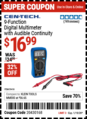 Harbor Freight Coupons, HF Coupons, 20% off - 59410