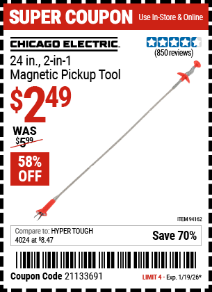 Harbor Freight Coupons, HF Coupons, 20% off - 94162
