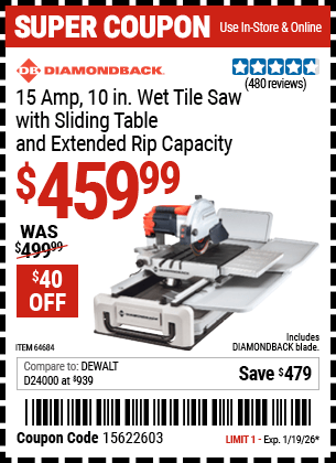 Harbor Freight Coupons, HF Coupons, 20% off - 2.4 Hp, 10