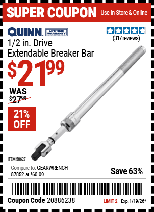 Harbor Freight Coupons, HF Coupons, 20% off - 58627