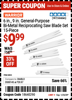 Harbor Freight Coupons, HF Coupons, 20% off - 15 Piece, 6