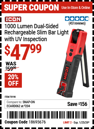 Harbor Freight Coupons, HF Coupons, 20% off - 70198