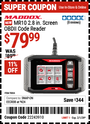 Harbor Freight Coupons, HF Coupons, 20% off - 70834
