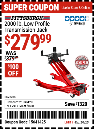 Harbor Freight Coupons, HF Coupons, 20% off - 70185