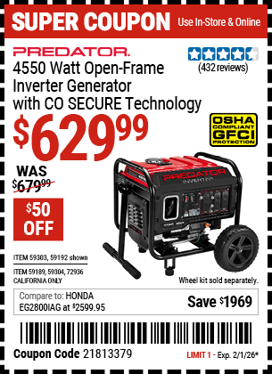 Harbor Freight Coupons, HF Coupons, 20% off - 59192