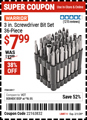 Harbor Freight Coupons, HF Coupons, 20% off - 36 Piece 3