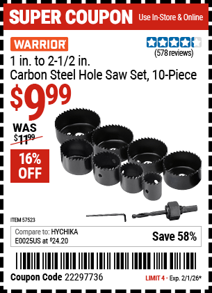 Harbor Freight Coupons, HF Coupons, 20% off - 57523