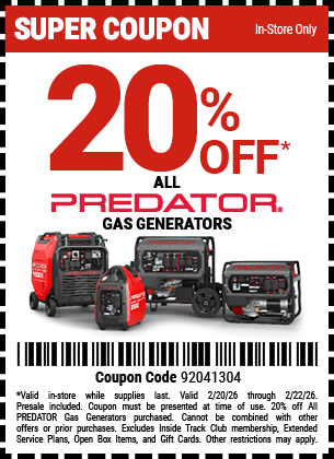 Harbor Freight Coupons, HF Coupons, 20% off - 