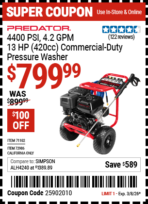 Harbor Freight Coupons, HF Coupons, 20% off - 71102
