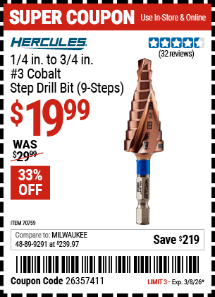 Harbor Freight Coupons, HF Coupons, 20% off - 70759