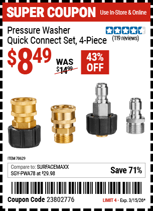 Harbor Freight Coupons, HF Coupons, 20% off - 