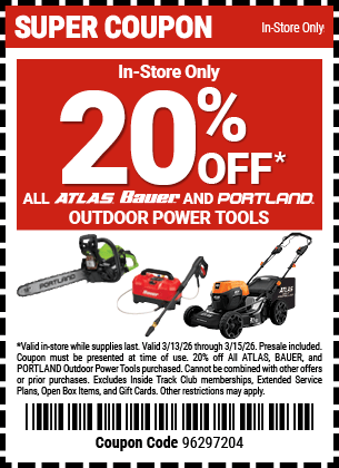 Harbor Freight Coupons, HF Coupons, 20% off - 