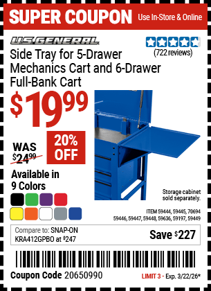 Harbor Freight Coupons, HF Coupons, 20% off - 70694