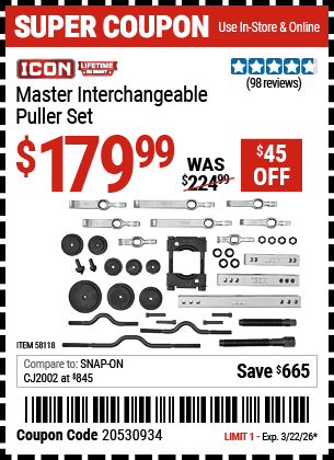 Harbor Freight Coupons, HF Coupons, 20% off - 58118