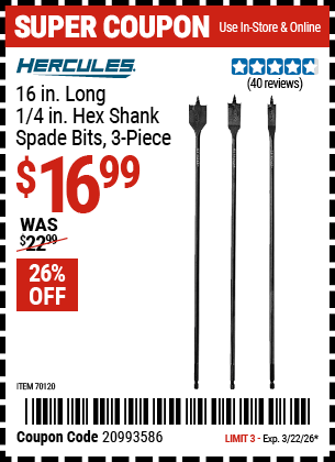 Harbor Freight Coupons, HF Coupons, 20% off - 70120