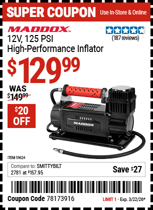 Harbor Freight Coupons, HF Coupons, 20% off - 59624